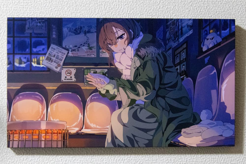 木製パネル『始発待ち』の写真